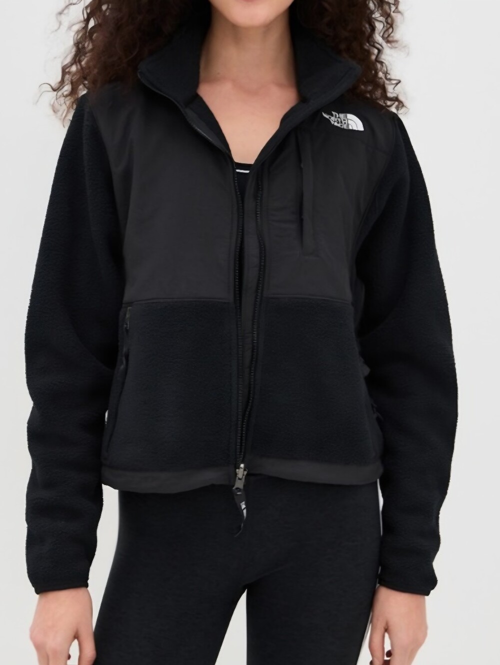 The North Face Black Quilted-Panel Fleece Jacket